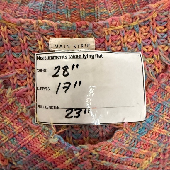 Main Strip Multi Color Oversized V-Neck Sweater - Picture 6 of 6